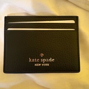 Kate Spade Black Leather Card Holder. NWT